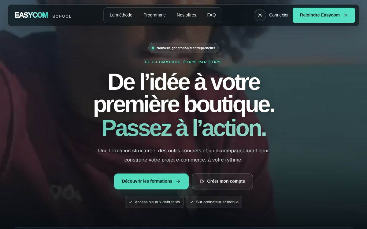 Aperçu du site EASYCOM School
