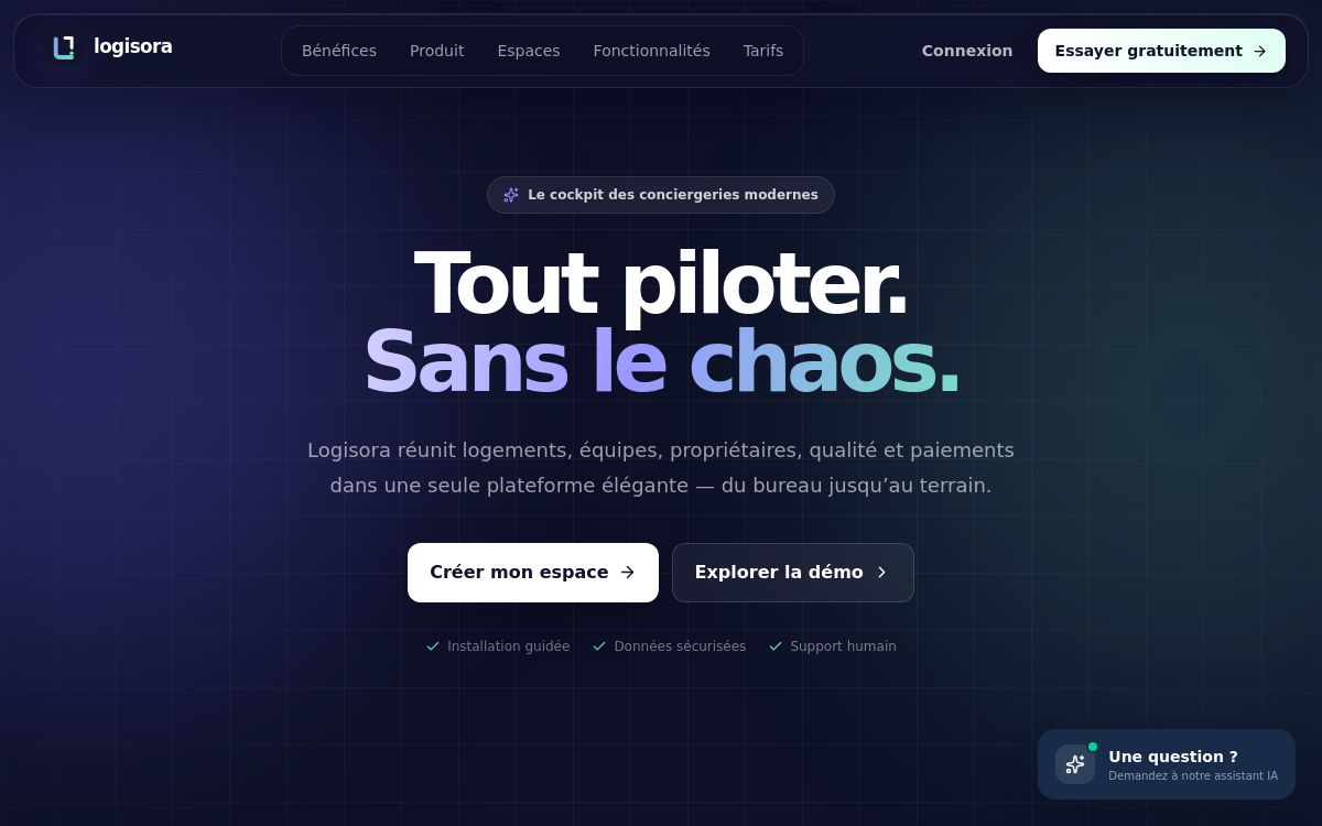 Aperçu du site Logisora