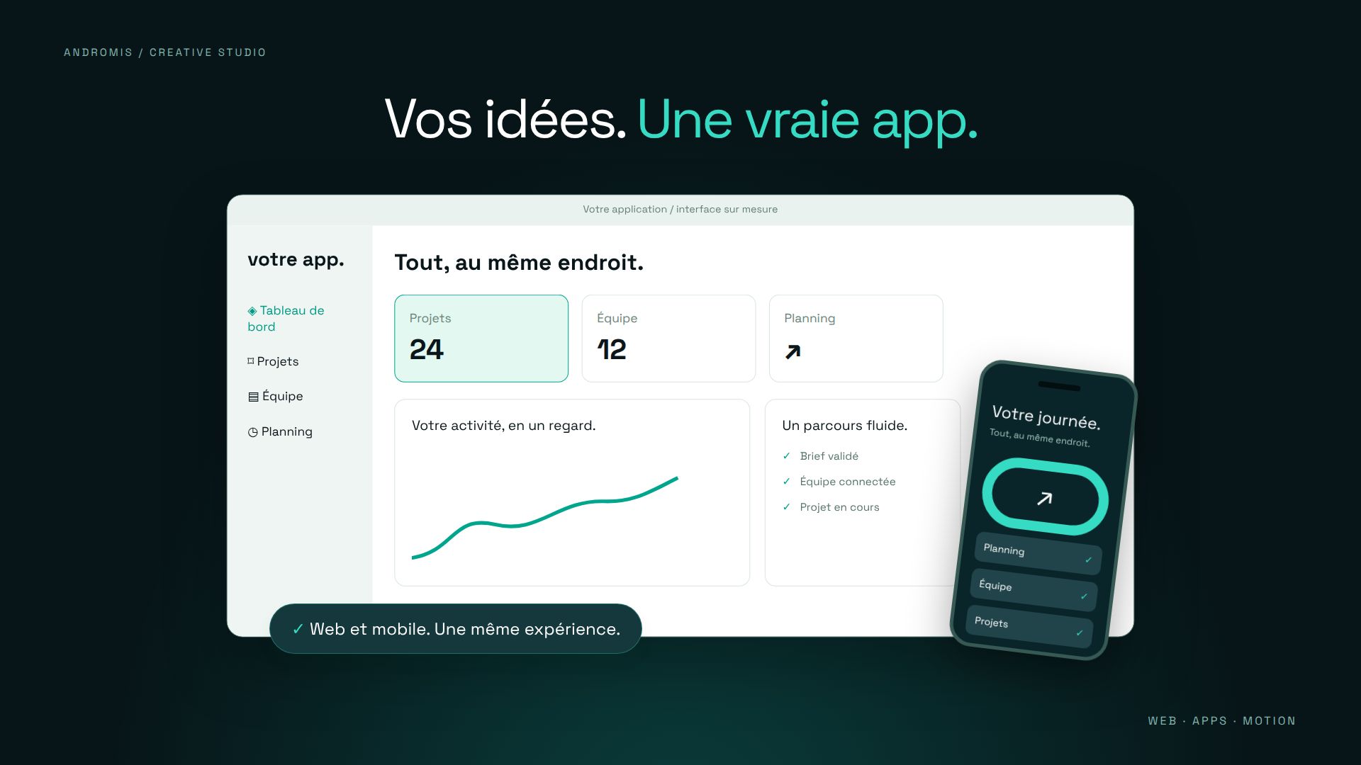 Illustration de l’expertise Applications web & mobile