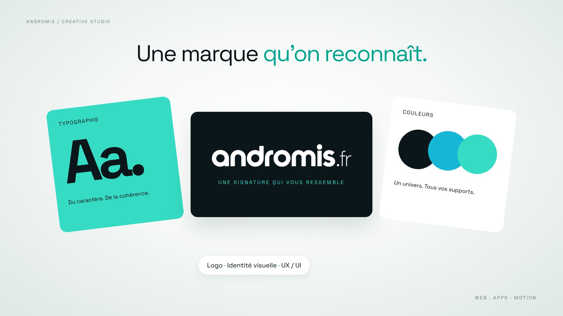 Création visuelle Andromis pour Branding & design
